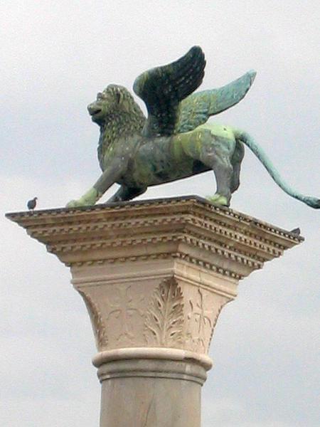 Pillar with St Mark - the Winged Lion